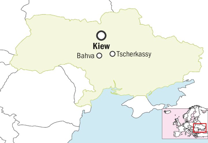 Der Betrieb von Moritz Stamm befindet sich knapp 200 Kilometer südlich von Kiew im Dorf Bahva.