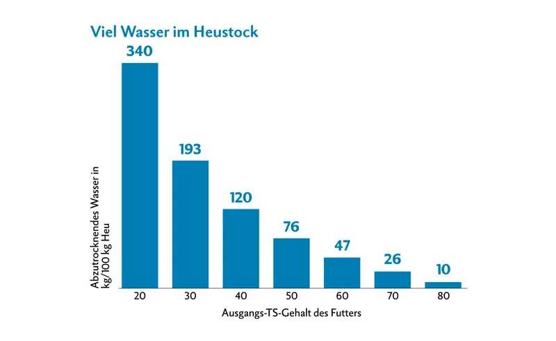 Heutrocknung: Entscheidung auf dem Heustock