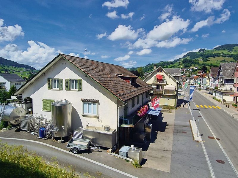 Viele landwirtschaftliche Erzeugnisse werden im Ort verarbeitet und vermarktet. Gleich neben dem Gemeindehaus liegt die Appenzeller-Käserei von Nesslau.