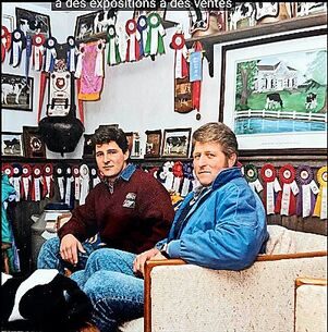 Oscar (r.) und sein Sohn Eric Dupasquier wanderten 1981 von Bulle FR nach Kanada aus. Dort erreichten sie mit ihren Holsteinkühen weltweiten Ruhm.