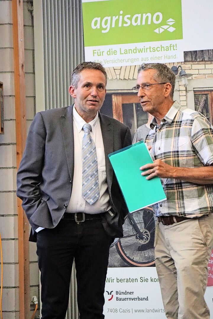 BBV-Präsident Thomas Roffler (links) und Curdin Foppa, ehemaliger Sekretär.