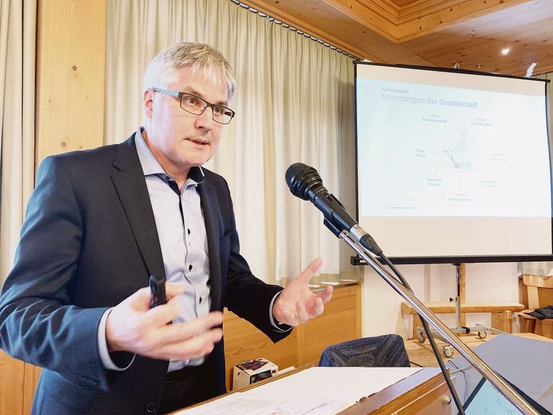 Christian Hofer vom Bundesamt für Landwirtschaft referierte zur künftigen Agrarpolitik.