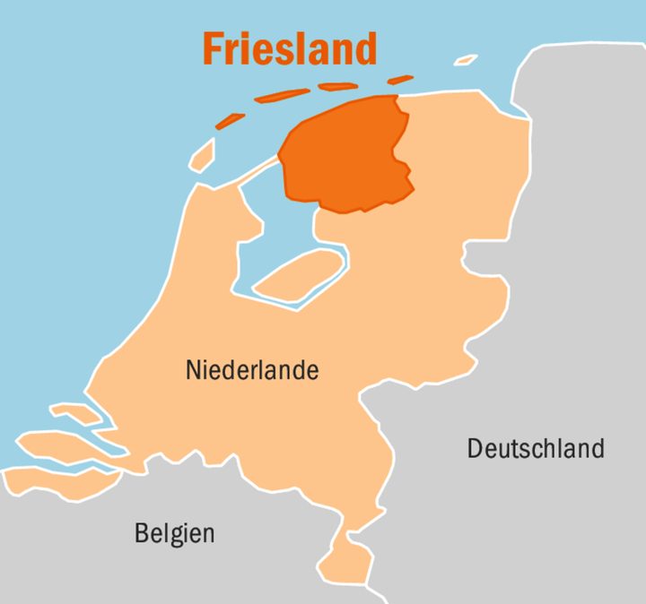 Holland ist praktisch gleich gross wie die Schweiz. Die markierte Provinz Friesland ist eine Milch-Hochburg.