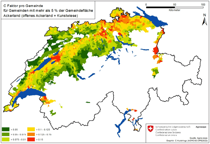 Auf 10 Prozent der Schweizer Ackerfläche sollte gegen Erosion gehandelt werden