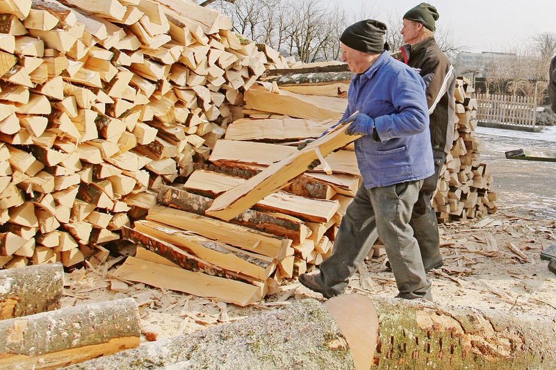 Brennholz rüsten lohnt sich wieder. Auch für Spälten werden derzeit gute Preise bezahlt.