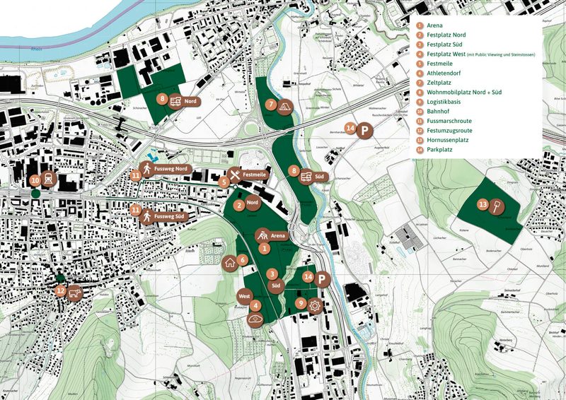 Die Schwingerarena für das ESAF in Pratteln ist schon fast bereit