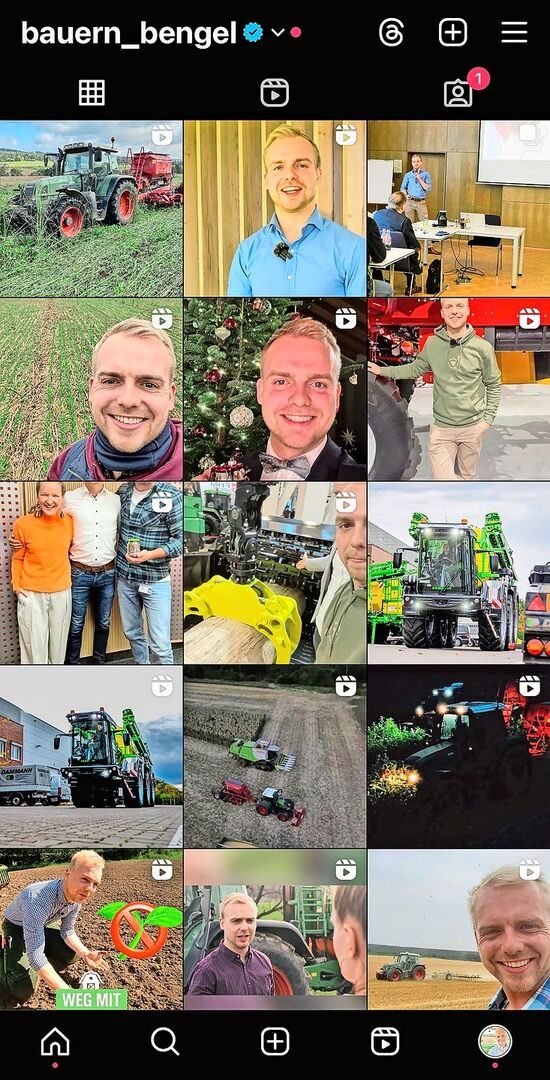 Instagram-Beiträge für Konsumenten und Berufskollegen.