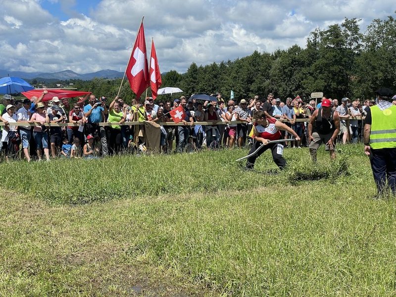 Vier Schweizer Podestplätze bei der Europameisterschaft im Handmähen in Slowenien