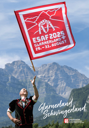So sieht das Festplakat fürs ESAF 2025 im Glarnerland aus
